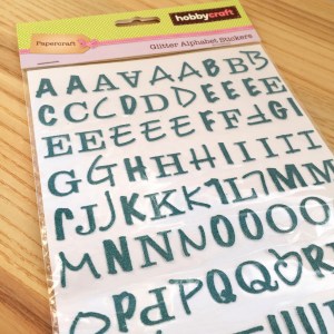 Glittery letters