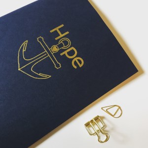 Limited edition navy and gold Hope creative prayer journal